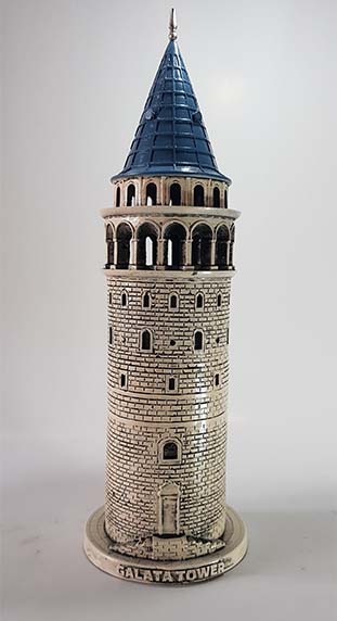 Galata Kulesi Biblo 41cm Bej